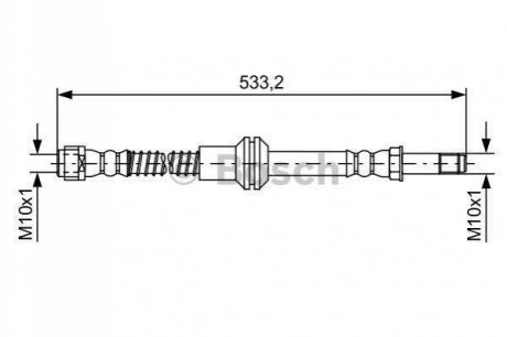 Гальмівний шланг передн. W212, C218 BOSCH 1987481609