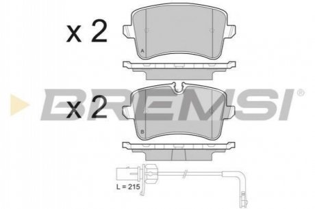 Колодки тормозные (задние) Audi A4/A5/A6/A7 07-15/Porsche Macan 14- BREMSI BP3493