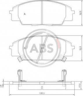 Колодки тормозные (передние) Honda Civic VII/VIII 99- A.B.S. 37174
