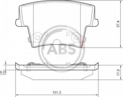 Колодки тормозные (задние) Chrysler 300C 04-/Lancia Thema 11-14 A.B.S. 37512 (фото 1)