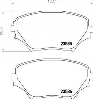 Колодки тормозные (передние) Toyota Rav 4 II 00-05 NISSHINBO NP1036