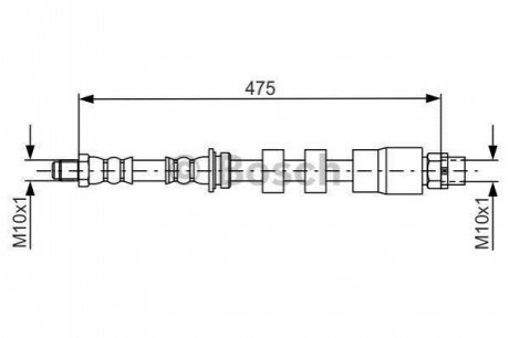 Шланг гальмівний BOSCH 1987481678
