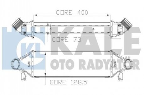 Радиатор интеркулера Ford Transit 2.4DI 00- Kale 126200 (фото 1)