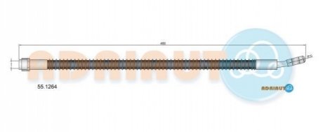VW гальм.шланг задн.Touareg 02- ADRIAUTO 55.1264