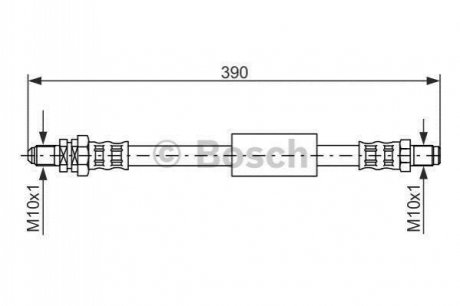 FORD шланг гальмівний задн.KA -08 BOSCH 1987476840