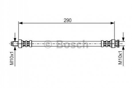 FIAT шланг гальм.задн. Ducato -98 BOSCH 1987476688