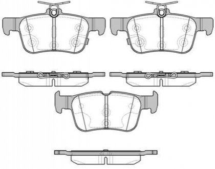 Колодки тормозные (задние) Ford Mondeo/Galaxy/S-Max 14- WOKING P14513.12 (фото 1)