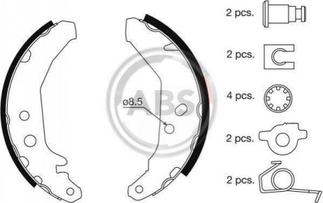 Колодки гальмівні задн. Fiesta (93-97) A.B.S. 8855