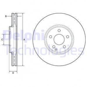 DB гальмівний диск передній W211 Delphi BG9210C