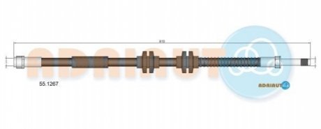 VW гальмівний шланг T5 передн. ADRIAUTO 55.1267