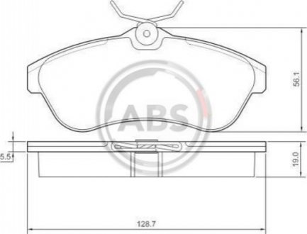 Колодки тормозные (передние) Citroen C2/С3 03- A.B.S. 37308