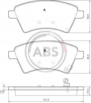 Гальмівні колодки перед Suzuki SX4 04> A.B.S. 37532 (фото 1)