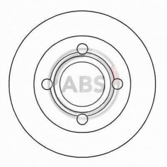 Диск тормозной (задний) Audi 100 1.8-2.3 i 82-90 (245x10) A.B.S. 16068 (фото 1)