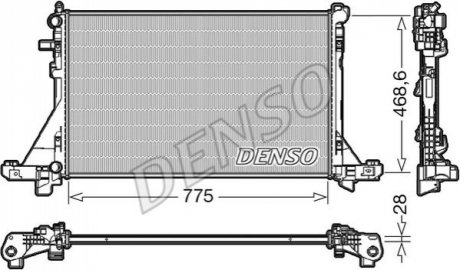 Радиатор охлаждения Opel Movano/Renault Master III 2.3 CDTI/dCi 10- DENSO DRM23112 (фото 1)