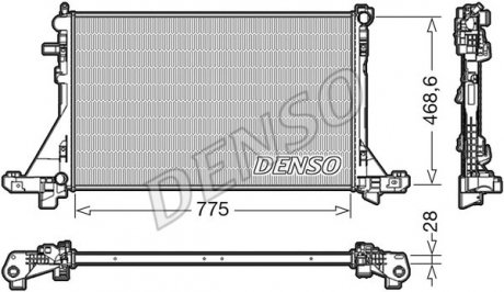 Радиатор охлаждения Opel Movano/Renault Master III 2.3 CDTI/dCi 10- DENSO DRM23093 (фото 1)