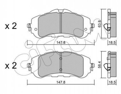 Колодки тормозные (передние) Peugeot 308 II 1.2-2.0D 13- CIFAM 822-983-0