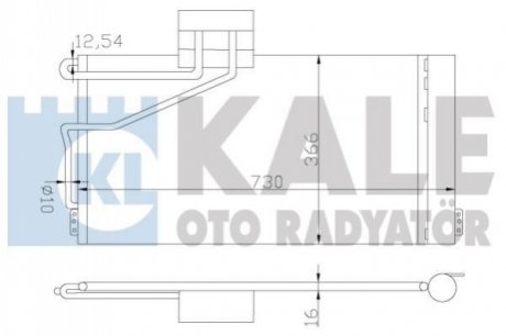 Радиатор кондиционера MB C-class (W203/S203) 2.2/2.7CDI (OM611/OM646/OM612) Kale 387800