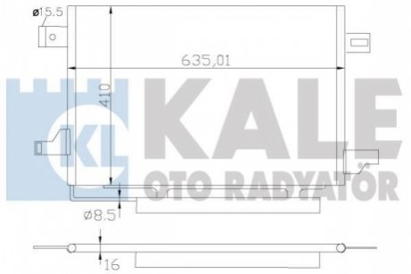 Радиатор кондиционера MB A-class (W169)/B-class (W245) 1.5-2.0LPG 04-12 Kale 387900