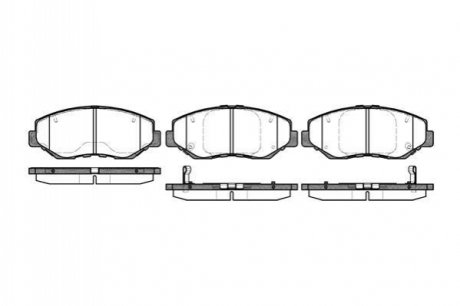 Колодки тормозные (передние) Honda Accord VII 03-08/CR-V II 01-07/CR-V IV 13-/Civic IX/X 14- WOKING P9993.00