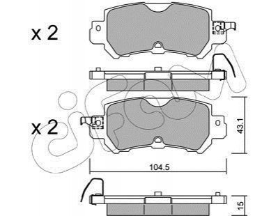 Колодки тормозные (задние) Mazda CX5 11- / CX3 15- CIFAM 822-970-0