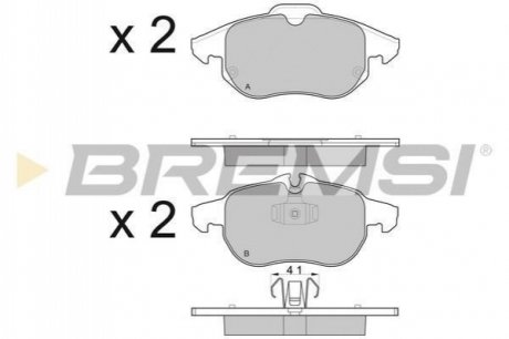 Колодки тормозные (передние) Opel Vectra C/Signum 03- BREMSI BP3014 (фото 1)