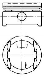 Поршень, комплект OPEL X16XE 1,6 16V KOLBENSCHMIDT 94637600 (фото 1)