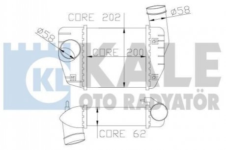 Радиатор интеркулера Audi A6 2.0 TDI 04-11 Kale 342200