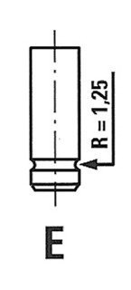 Клапан (выпуск) Citroen Berlingo1.4i 96-11 (29.5x7x112.5) FRECCIA R4231RCR (фото 1)