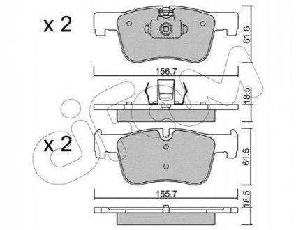 Колодки тормозные (передние) BMW 1 (F20)/3 (F30)/4 (F32) 10- CIFAM 822-960-0