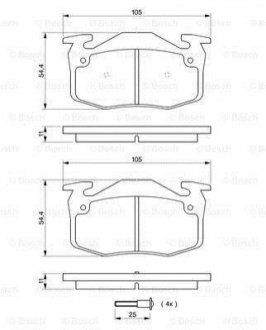 Колодки гальмівні Renault Clio BOSCH 0986461149 (фото 1)