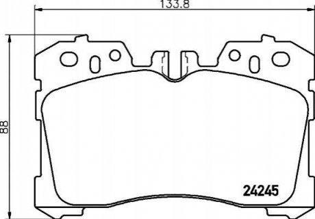 Колодки тормозные (передние) Lexus LS 06- NISSHINBO NP1107