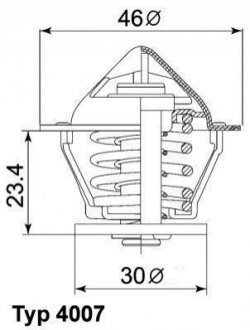 Термостат DAIHATSU 1.2D,1.4D WAHLER 4007.80D