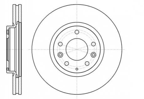 Диск тормозной (передний) Mazda CX-7 06-14 (296x28) WOKING D61236.10