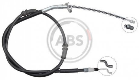 Трос ручника (задний) VW Amarok 2.0 TDI 09- (1594mm) A.B.S. K13871 (фото 1)