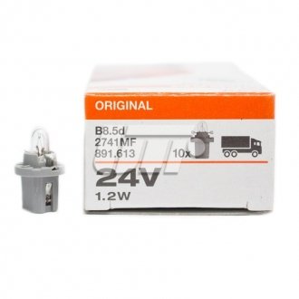 ЛАМПА 24V 1,20 W B8.5d FS STANDARD OSRAM 2741MF (фото 1)