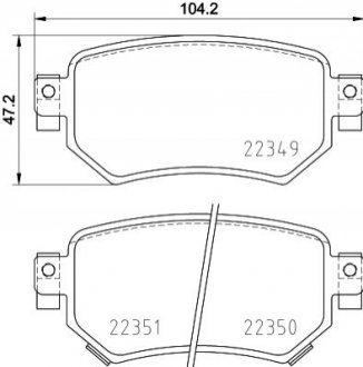 Колодки тормозные (задние) Mazda 6 2.0/2.5 12- NISSHINBO NP5054