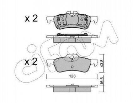 Колодки тормозные (задние) Mini One/Cooper/Works 01-07 CIFAM 822-556-0 (фото 1)