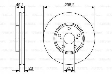 Диск гальмівний BOSCH 0986479R28