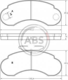 Колодки тормозные (передние) MB 100 88-96 A.B.S. 36828