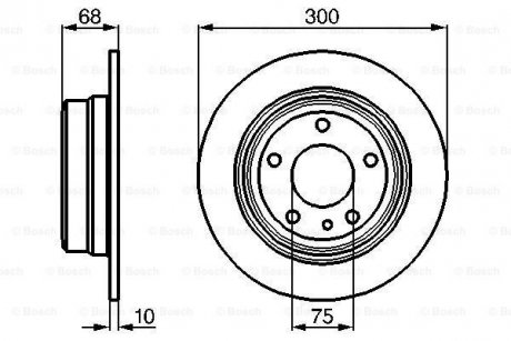 Диск гальмівний BMW E32 730 \'\'R BOSCH 0986478323 (фото 1)