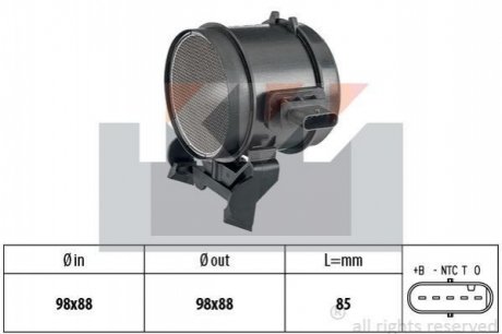 Расходомер воздуха MB Sprinter/Vito (W639) 3.5i 07- KW 491 355 (фото 1)