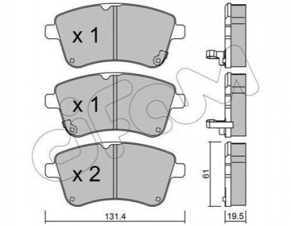 Колодки тормозные (передние) Hyundai ix20/Kia Venga 10- CIFAM 822-913-0