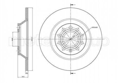 Диск тормозной (задний) Audi A6 04-11 (302x12) CIFAM 800-865C