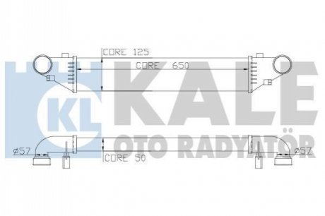 Радиатор интеркулера MB C-calss (W203) 1.8-3.0D 00- Kale 347500