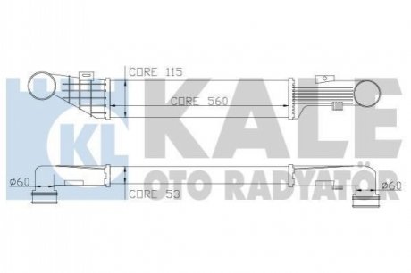 Радиатор интеркулера MB E-class (W210) 97-03 Kale 347300