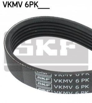 Ремень генератора VW Golf III/IV/Bora/Skoda Octavia 1.9TDI/SDI 98-10 (6PK905) SKF VKMV 6PK905