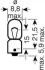 ЛАМПА 12V 5W BA9s FS STANDARD OSRAM 3860 (фото 2)