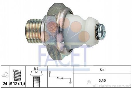 Датчик давления масла MB OM601-602 (M12x1.5) FACET 7.0098