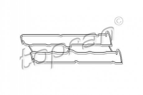 Прокладка крышки клапанов Opel Combo/ Astra F, G/ Vectra B, C 1.4-1.6 16V 95- TOPRAN / HANS PRIES 206 133 (фото 1)