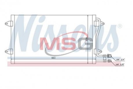 Радиатор кондиционера VW LT 2.5-2.8 TDI 96-06 NISSENS 94258 (фото 1)